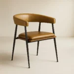 Bronze Crest Leather Accent Chair