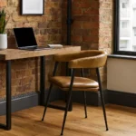 Bronze Crest Leather Accent Chair - Image 2