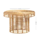 Jawit Boho Rattan Coffee Table - Image 2
